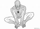 Spiderman Coloring Pages Homecoming Printable Kids sketch template