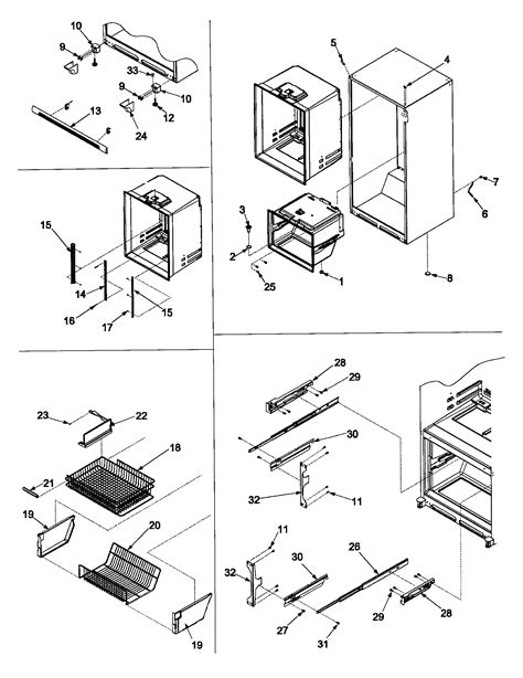 interior cabinet freezer shelving diagram parts list  model arbcsrparbcs amana