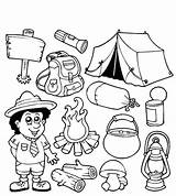 Camping Coloring Pages Equipment Scouting Theme Preschoolers Supplies Colouring Color Printable Family Getcolorings Worksheets Print Pag Getdrawings Colorings sketch template
