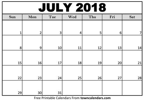 july printable calendar printable world holiday