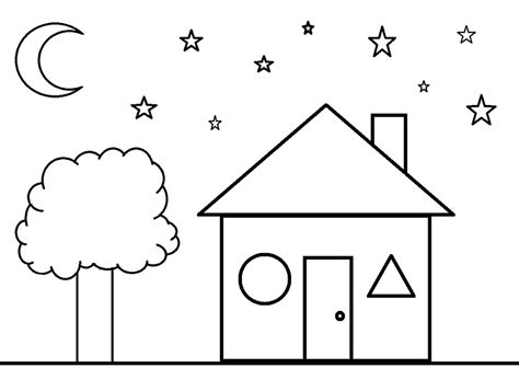 shapes coloring sheet house clermont county public library flickr