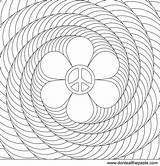 Coloring Pages Printable Flower Spiral Optical Power Cool Illusion Illusions Designs Patterns Color Pattern Print Paste Eat Peace Clipart Mirror sketch template