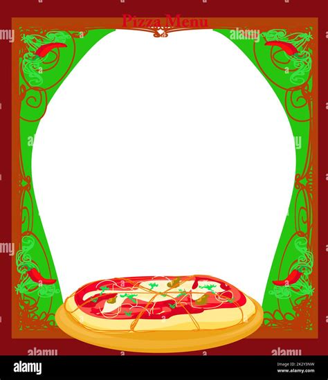 pizza menu template stock photo alamy