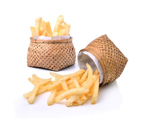 french fries  basket stock image image  paper yellow