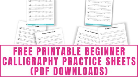 beginner printable calligraphy practice sheets