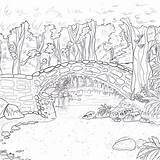 Landscape Scenery Realistic Drawing Drawings Landscapes Ink Lineart Getdrawings sketch template