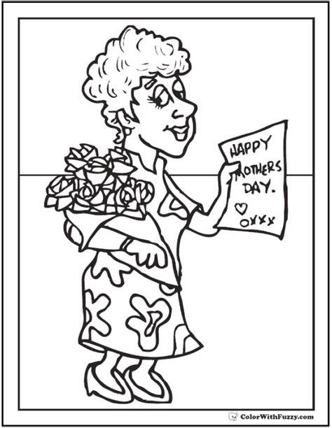 mothers day coloring pages print  customize  mom