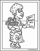 Coloring Pages Mothers Grandma Mom Printable Print Color Momma Roses Getcolorings Getdrawings Customize Colorings sketch template