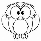 Owl Coloring Pages Easy Preschool Cute Owls Book Kids Coloringbay Snowy Comments Animals sketch template