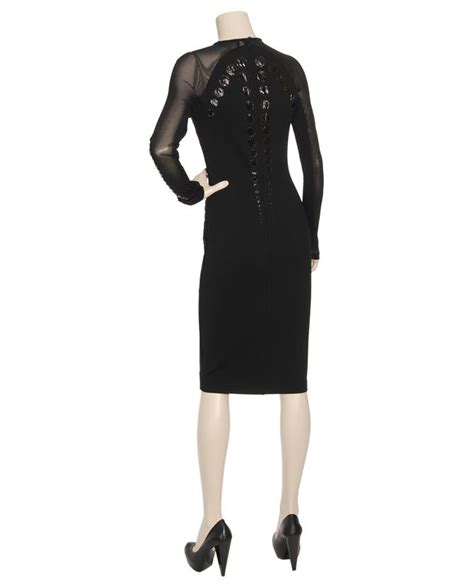 david koma tight fitted long dress in polyester jersey in black lyst