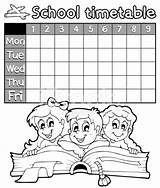 Timetable Coloring Book School Premium Freeimages Stock Istock Getty sketch template