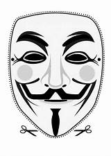 Coloring Printable Masks Mask Anonymous Vendetta Maschera Casa Da Stampabili Per Masque Tatuaggio Maske Fawkes Guy Maschere Festa Bianco Fai sketch template