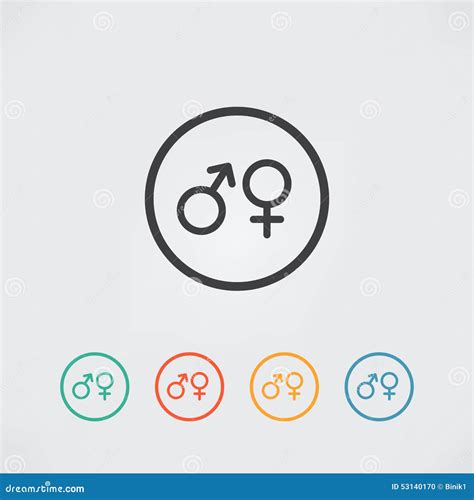Male And Female Sex Symbol Vector Icon Stock Vector Illustration Of