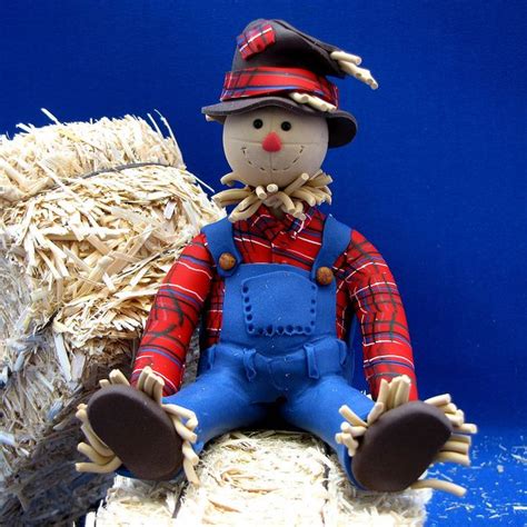 adorable polymer clay scarecrow    wonderful addition