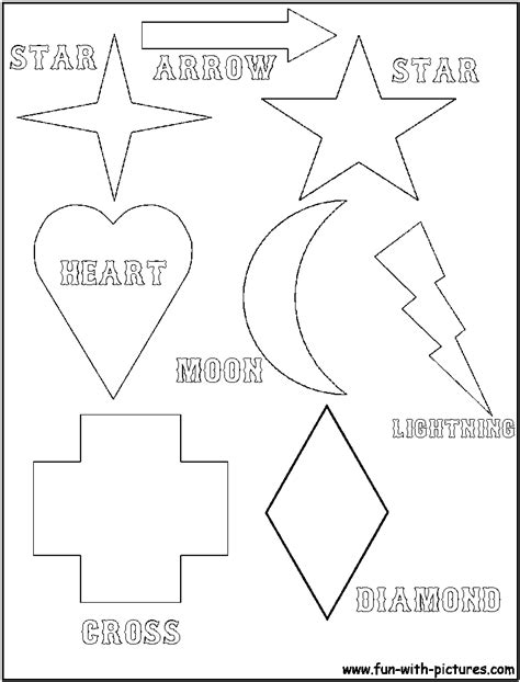 simple shapes coloring page