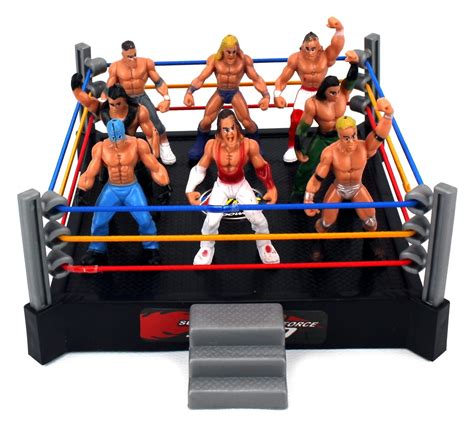 vt mini combat action wrestling toy figure play set  ring  toy