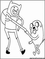 Finn Coloring Jake Pages Adventure Time Fun Popular sketch template