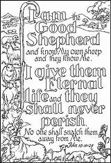 Coloring Pages Bible Shepherd Acts Good Verse Sheets Scripture Printable Book Adult Abda Crafts Color Psalm Sheet Kids Publishing Sunday sketch template