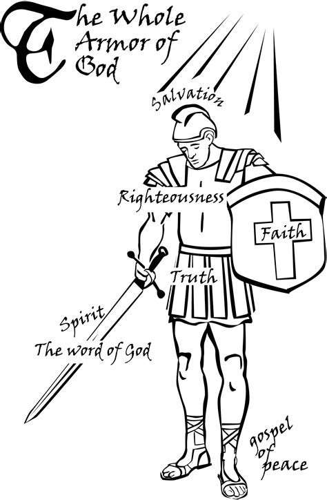 armor  god coloring pages information