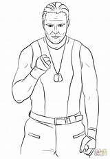 Coloring Wwe Dean Ambrose Pages Aj Printable Brock Lesnar Punk Cm Styles Lee Print Drawing Color Ryback Dwayne Johnson sketch template
