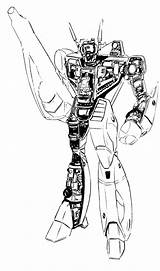 Vf Robotech Macross Cutaway Veritech Valkyrie Robot sketch template