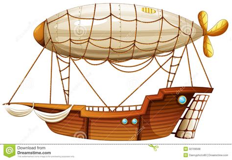 airship stock vector image  image clipart cartoon