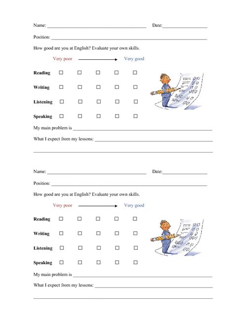 assessment sheet  students