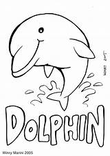 Coloring Dolphin Mewarnai Lumba Hewan Animals Marini Winry 2005 Animal Binatang Halaman sketch template