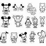 Disney Kawaii Coloring Cute Pages Characters Colouring Chibi Printable Coloriage Dessin Baby Color Print Drawings Dessins Cuties Getdrawings Imprimer Anime sketch template