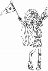 Yelps Ghoulia Coloring Pages Kids Monster High Feel Happy Very sketch template