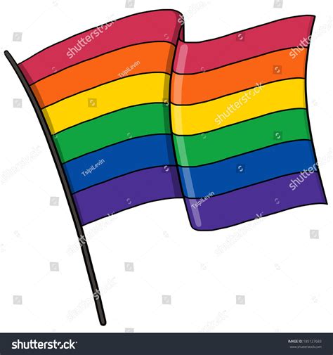 rainbow flag illustration gay pride flag stock
