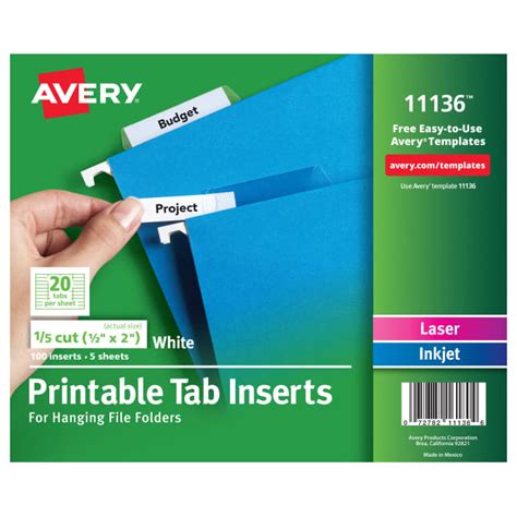 avery worksaver tab inserts template  template walls