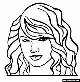 Swift Taylor Coloring Pages Print People Famous Color Cute Drawing Popular Easy Most Printable Sheet Thecolor Face Album Close sketch template