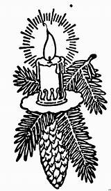 Tannenzweig Kerze Gemischt Ausmalbild Herunterladen Bild Malvorlagen sketch template