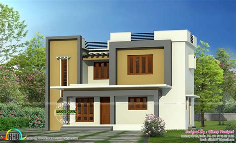 simple flat roof home architecture kerala home design  floor plans  dream houses