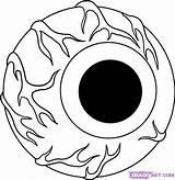 Halloween Drawing Scary Eyeball Drawings Eye Draw Cartoon Cool Ball Eyes Clipart Coloring Pages Sheets Step Pumpkin Clip Cliparts Stencil sketch template