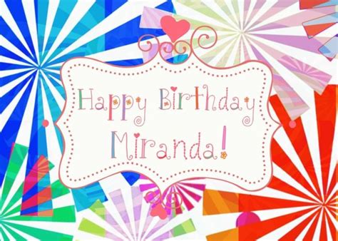 happy birthday miranda fun font  pinwheels card ad spon
