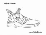 Lebron Shoe sketch template