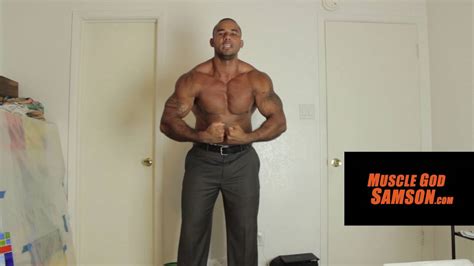 muscle god samson bodybuilding flexing update    youtube
