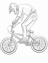 Bmx Ciclista Fahrrad Zeichnen Bikes Bicicleta Helmet Helm Freestyle Ausmalen Schritt Zeichnung Supercoloring Lernen Zeichnet Pintar Descripción Geburtstag Motocross Goto sketch template