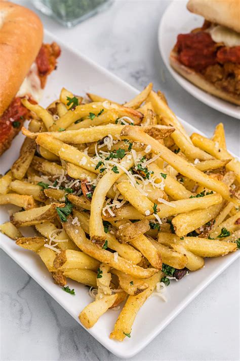 garlic parmesan fries girl  gourmet