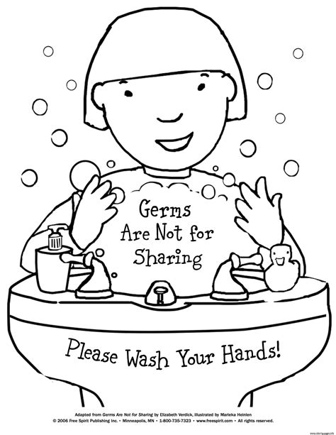 germs    sharing coloring page printable