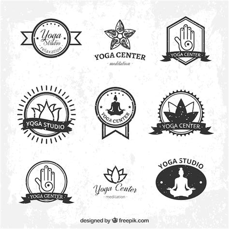 vector yoga logo collection