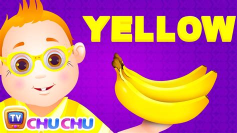 color songs  yellow song learn colours preschool colors nursery rhymes chuchu tv
