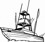 Boat Fishing Coloring Pages Drawing Color Line Yacht Sport Recreational Clip Boats Clipart Play Kids Printable Row Template Speed Getdrawings sketch template