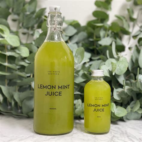 lemon mint juice catering  white boutique