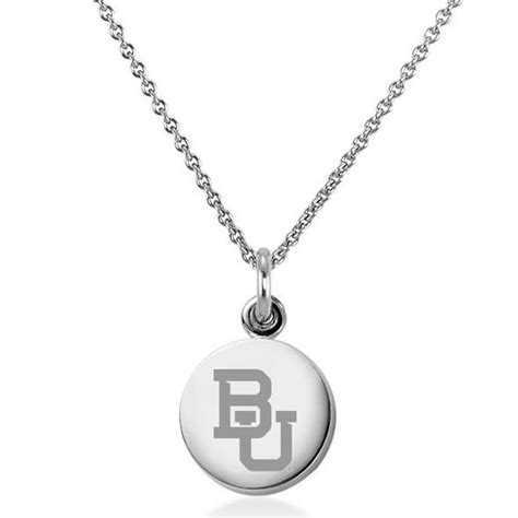 baylor university necklace  charm  sterling silver graduation