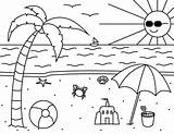 Coloring Summer Pages Printable Sheets Museprintables Kids Beach Preschool Pdf Choose Board Paper Size sketch template