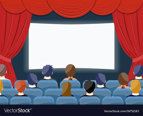 cinema   theater empty screen template vector image