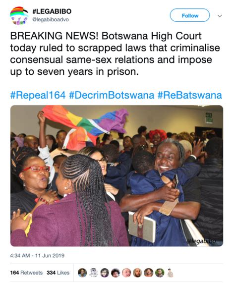 Botswana Celebrates Historic Decriminalisation Of Gay Sex